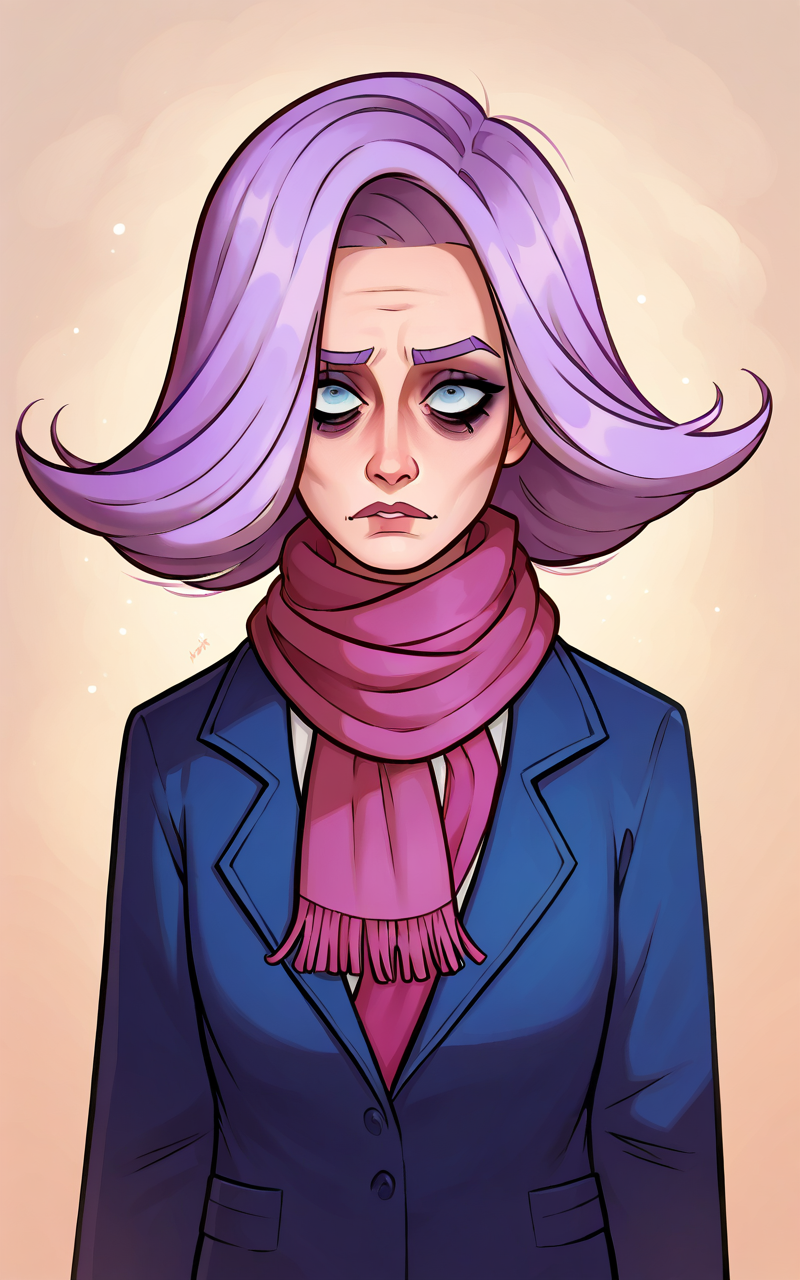00043-2400144298-score_9, score_8_up, _lora_zelligxl-v2_1_ 1girl, zellig_vera, lavender hair, pantyhose, scarf, hair over one eye, coat, bags und.png
